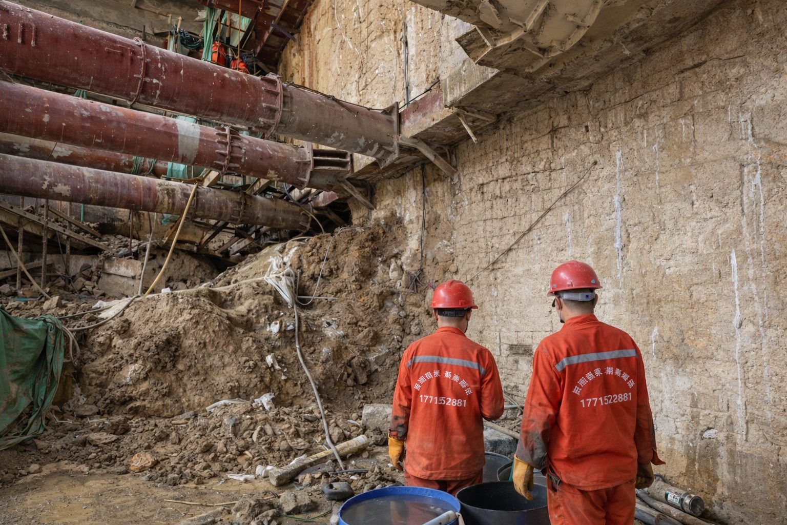 深圳地铁12号线钟屋站连续墙灌浆加固及突涌水治理