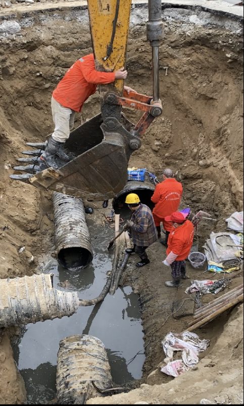 四川射洪市滨湖路雨水管廊灌浆加固及渗漏水水害治理